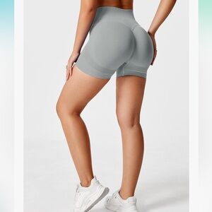 Casual Gray High-Waisted Shorts